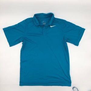 Nike Dri fit polo shirt women’s large blue golf